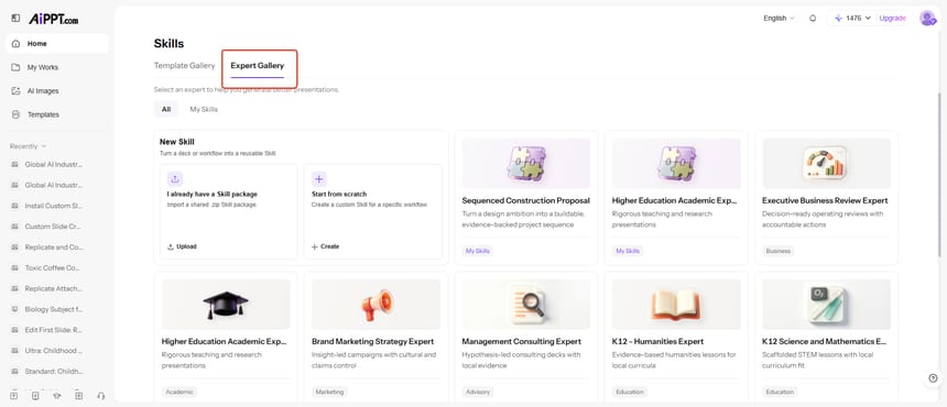 Choose from Expert Gallery