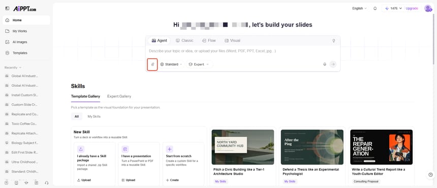 Upload Files to the Agent